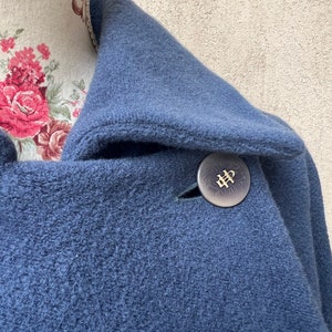 Vintage blue wool and cashmere coat image 5
