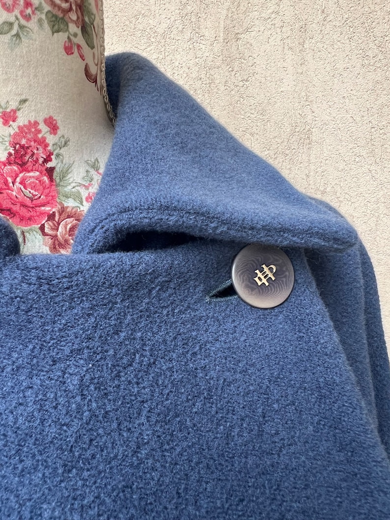 Vintage blue wool and cashmere coat image 5