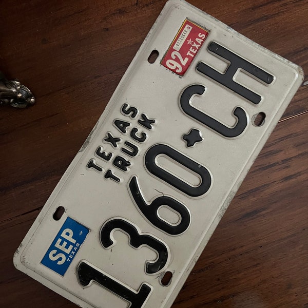Used Texas License Plate Etsy