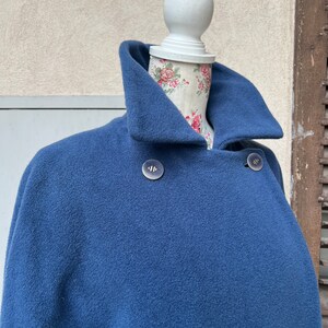 Vintage blue wool and cashmere coat image 6