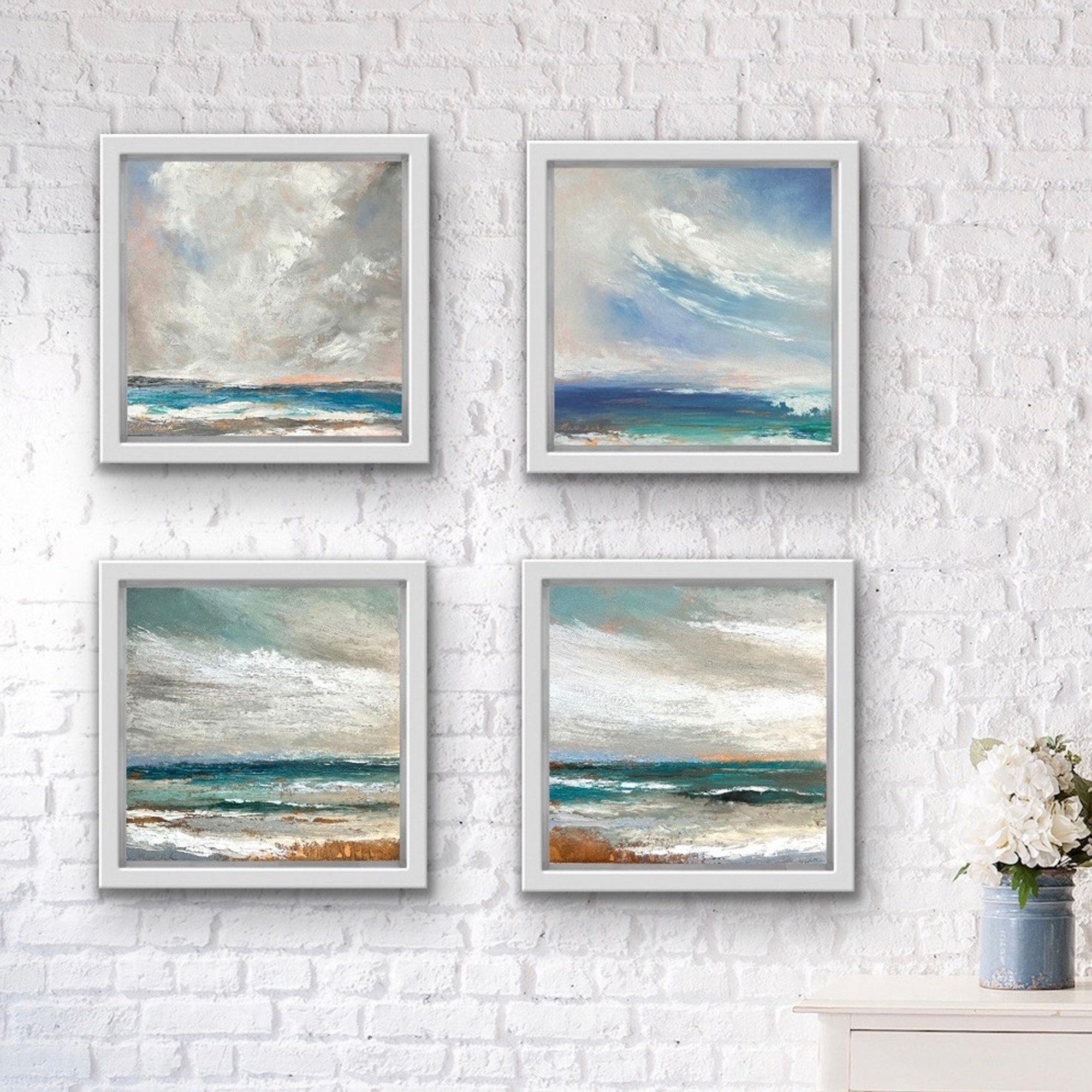 Seascape Original Oil Painting Framed Coastal Wall Art - Etsy