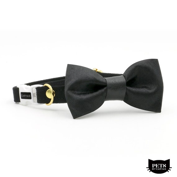Items similar to Noah Gala Black Cat Collar + Bow Tie Set with ...