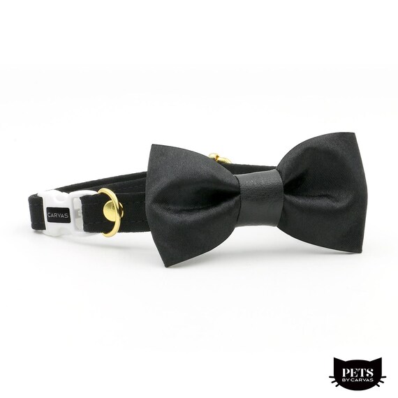 Items similar to Noah Gala Black Cat Collar + Bow Tie Set with