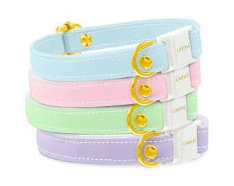Cat Collar - Pink, Baby Blue, Mint Green - Breakaway - Kitten Collars Available - Cat Collars
