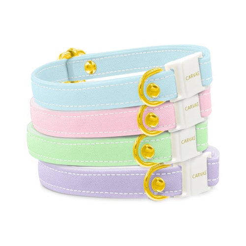 Cat Collar Pink Baby Blue Mint Green Breakaway Kitten Etsy