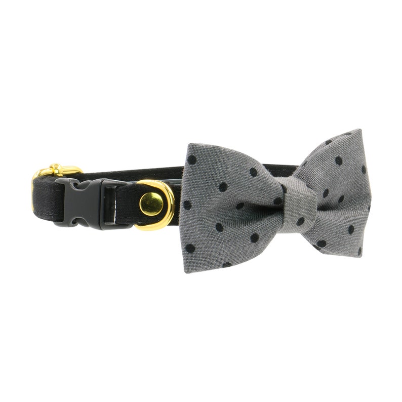 Cat Collar Bow Tie Set With Cat Collar Breakaway Safety Etsy