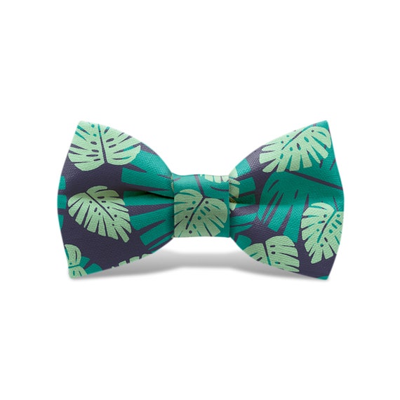 Cat Bow Tie green Forest Print Bow Tie / Detachable - Etsy