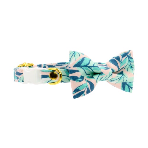 Deep Forest Cat Collar Bow Tie Set With Breakaway Safety Etsy