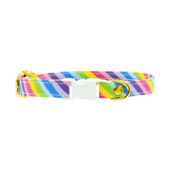 Rainbow Cat Collar SET With Breakaway Safety Buckle Kitten Etsy
