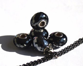 Faceted Gemstone Beads/ Charms Hematite