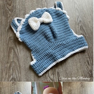 Portabebés de crochet lavado a la piedra