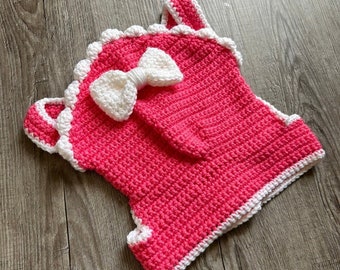 Crochet Tropical Pink Baby Doll Carrier