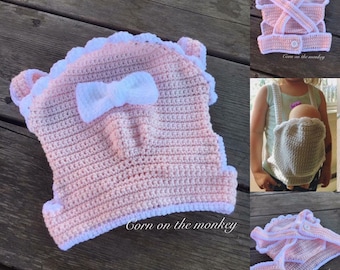 PDF PATTERN - Crochet baby doll carrier