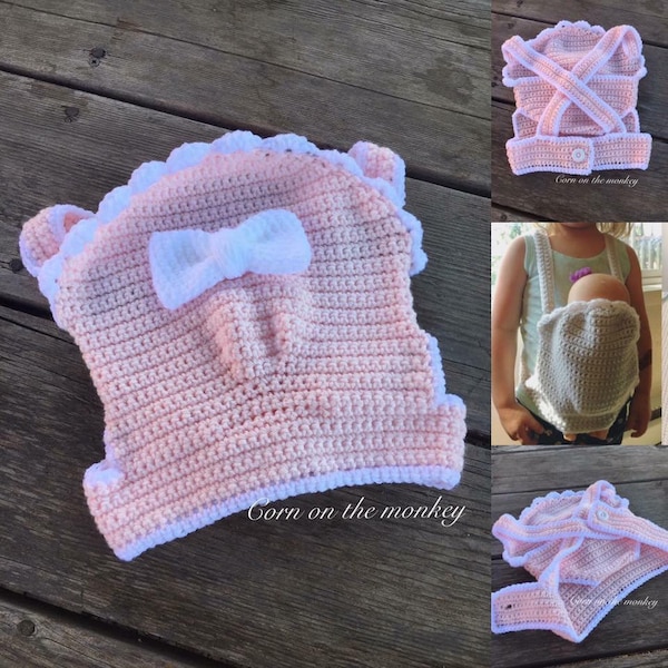 PDF PATTERN - Crochet baby doll carrier