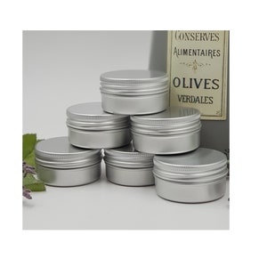 Refillable 30ml Aluminum Tins Pots UK Made Superb Quality & Airtight for Candles, Storage and Cosmetics - Wholesale Tin Pot Jar Supplies