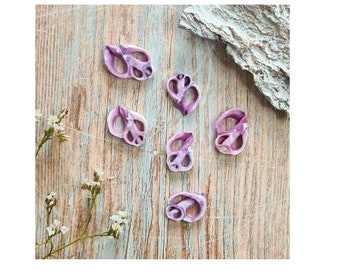 Natural Purple Craft Sea Shells / Sliced Shells / Mosaic Cut / Natural Sea Shells / 2cm / Shell Jewelry Making / Shell Art / Seashell Craft