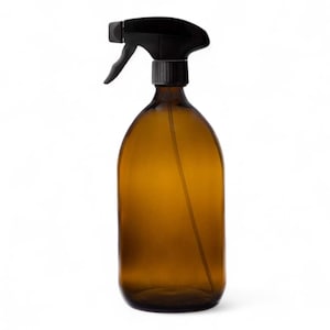 Nachfüllbare große braune leere Glasflaschen mit Sprühauslöser - 250 ml & 500 ml Flaschen - Reinigung / Pflanzenpflege / Tierpflege / Haare 500ml