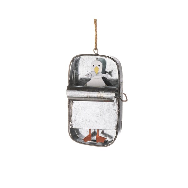 Handcrafted Peeping Seagull in Sardine Tin Hanging Gift Decoration | Coastal Home Decor | Nautical Seagull Art | Unique Gift by Shoeless Joe