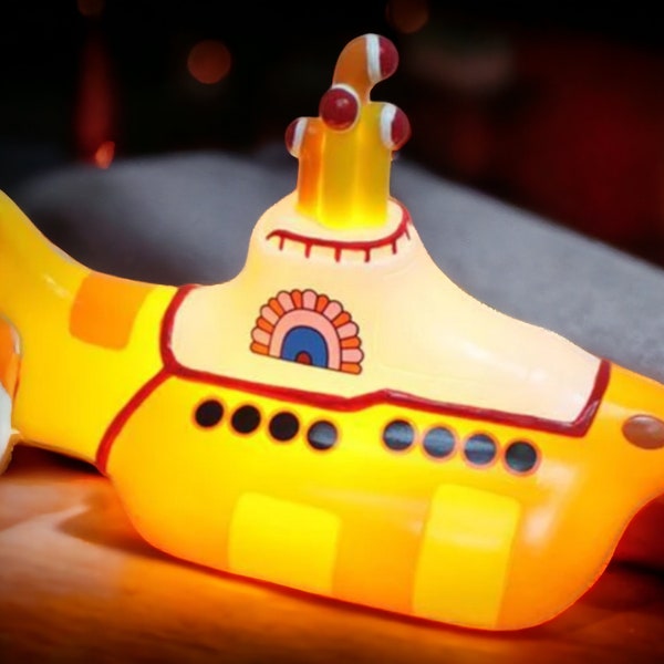 Yellow Submarine Mini LED Lamp - Unique and Fun Beatles Themed Home Decor – Beatles Fan Gift