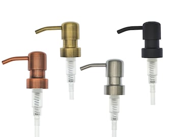 Spare Soap Dispenser Pumps - Metal Vintage Style - 28mm neck - Four Colours to Choose From