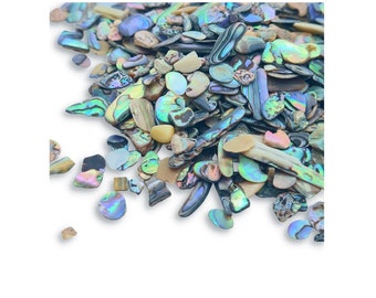 Abalone Paua NZ Shell Polished Pieces / 3-5mm / Seashell Pieces Chips Gravel / Crushed Paua Shell / Resin Craft Wedding Nail Art (#AP)