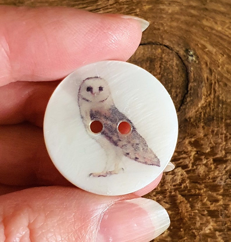 Bird Buttons 25mm Shell Button British Garden River - Etsy UK