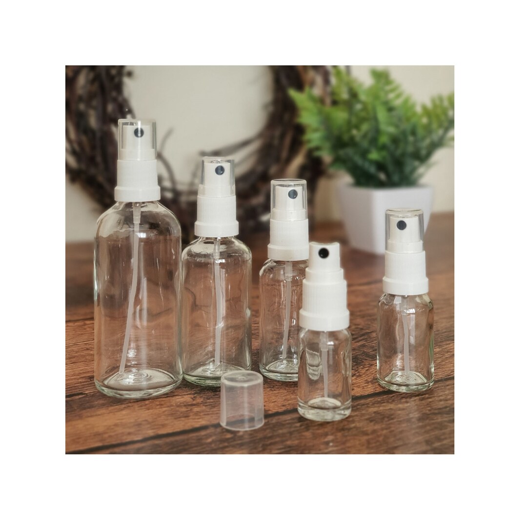 MINI SPRAY BOTTLES 30ml 24 Pack Mini Travel Size Bottle Refillable  Miniature Plastic Jars Essential Oils Glass Bottles Perfumes Pump Lid 