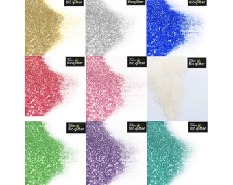 Bio Glitter / 100g Beutel / Echte feine Kosmetik Bioglitter Gesicht Körper Craft Glitter Ecoglitter WALLALE Earth - Freundlicher Bio Glitter