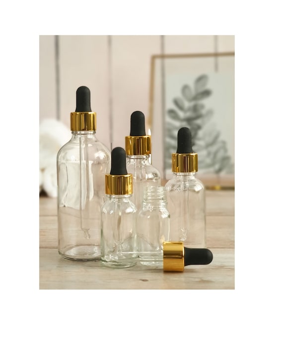 30 ml (1 oz) Amber Glass Essential Oil Bottle with European  Dropper Cap - 4 Pack : Health & Household