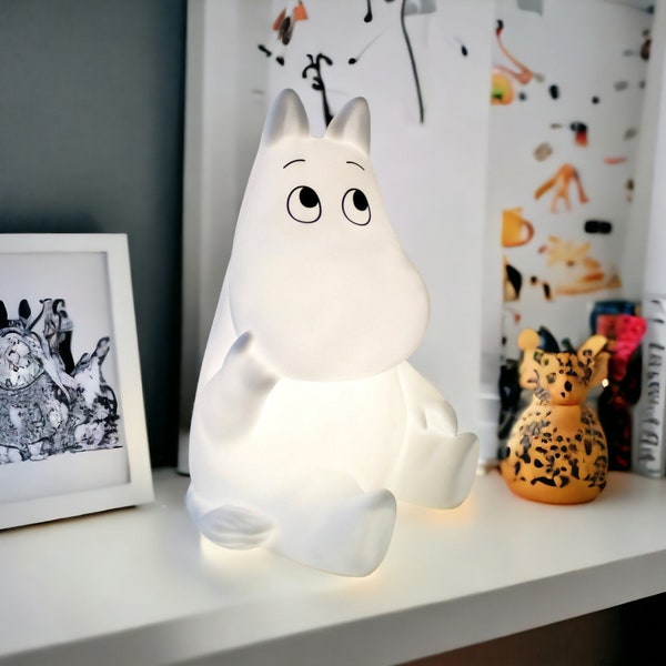 Moomin Character LED Lamp with USB Port - Quirky, Nostagic Night Light - Perfect for a Kids Room