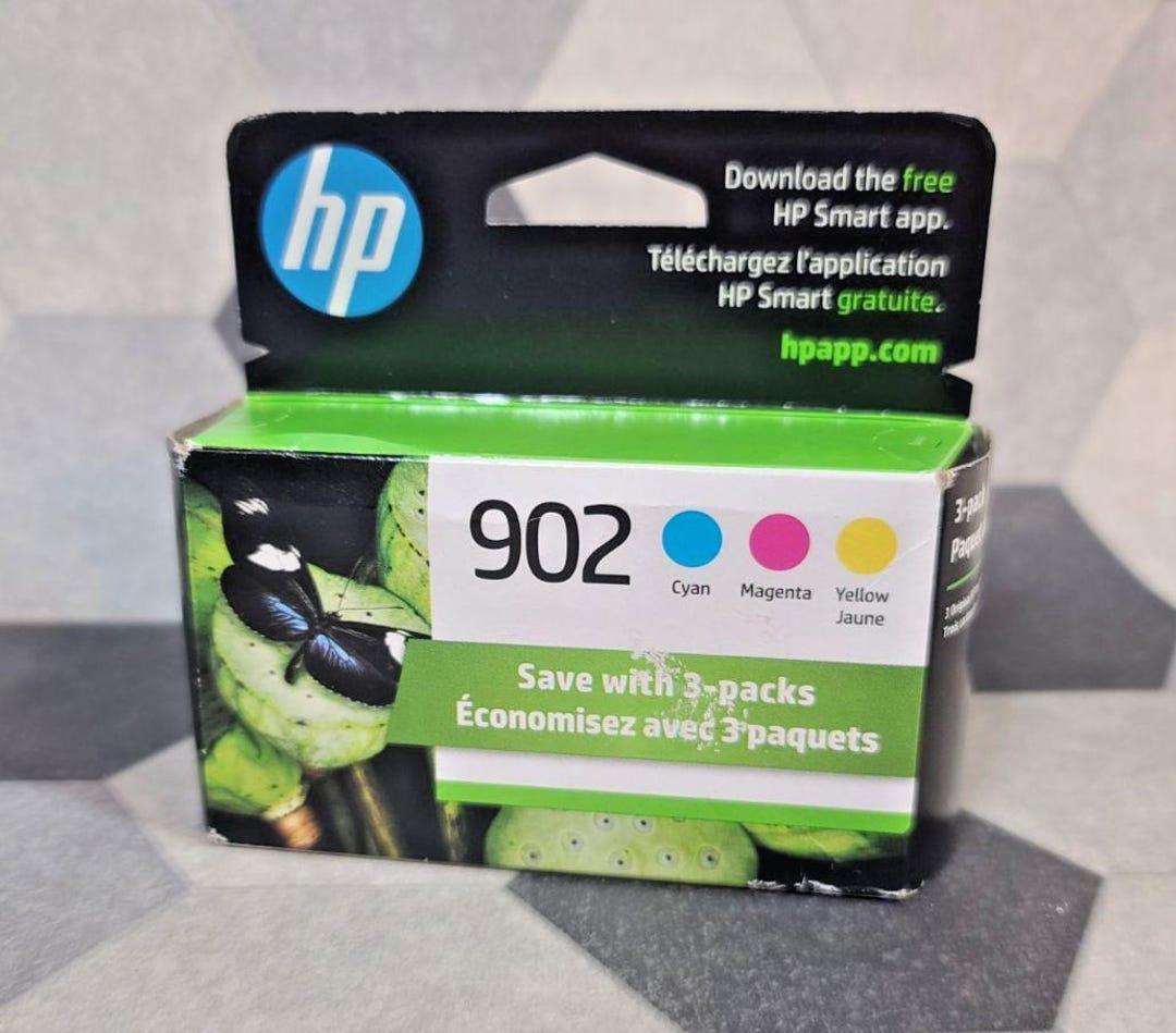 2027 Genuine HP 902 Tri Color Printer Ink Cartridge Cyan Magenta Yellow ...