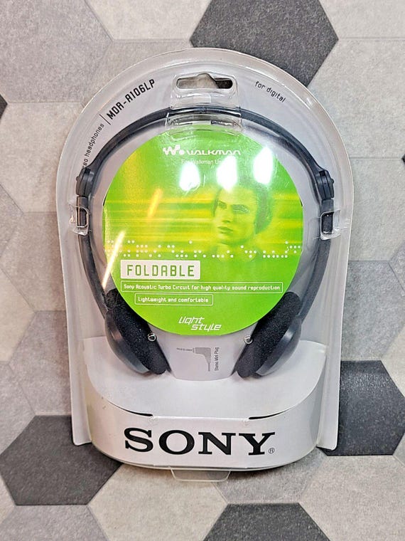 Vintage Sony 2002 Foldable Headphones MDR-A106LP