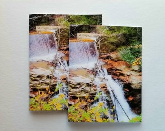 Note cards stationary Autumn leaves waterfall Hickory Run State Park photography box set