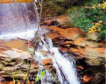 Hickory Run State Park waterfall in Pocono, pa fine art photo 5x7