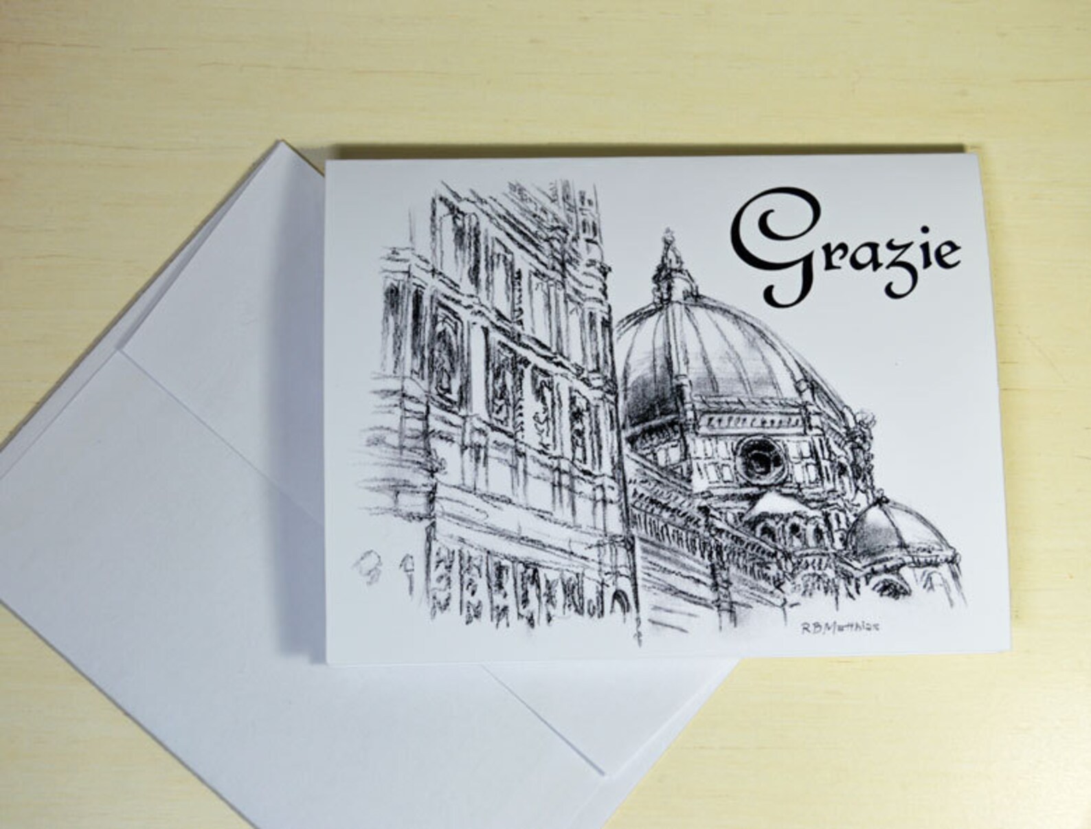 Grazie Florentine Duomo Italian Thank You Note Cards Set of Etsy