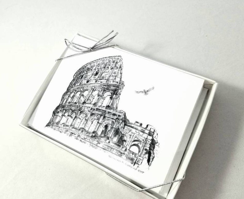 Italian Drawings / Set of Eight / Blank Greeting Cards / Note Cards ...