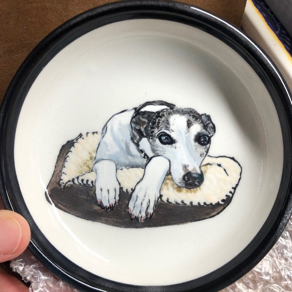 Custom Made to Order Pet Portrait - 4 inch small plate