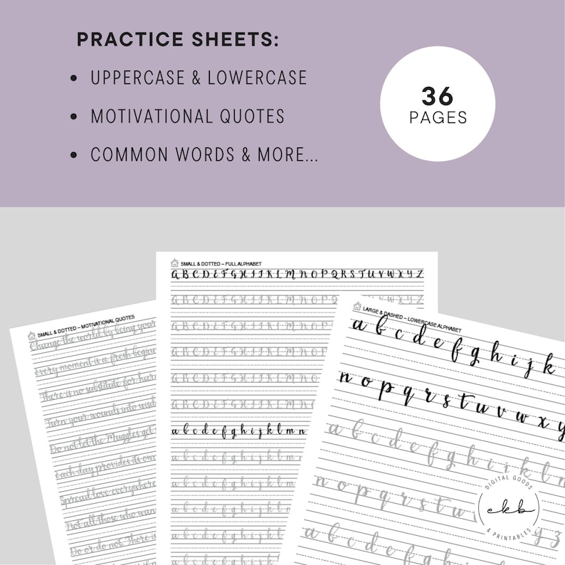 Cursive Handwriting Practice Workbook for Adults Printable - Etsy