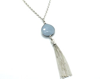 Magic, Long Necklace, Tassel Necklace, Chain Necklace, Pendant Necklace, Sterling Silver Necklace, Gift for Her, Long Chain, Gift Ideas