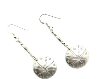 Sterling Silver Hand Pounded Hills Tribe Earrings