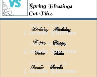 Digital Cut Files - Spring Blessings