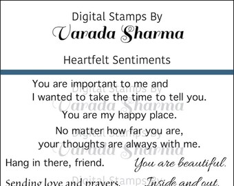 Digital Stamps - Heartfelt Sentiments