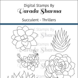 Digital Stamps Succulent Thrillers image 1