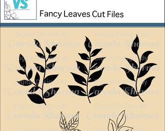 Digital Cut Files - Fancy Leaves