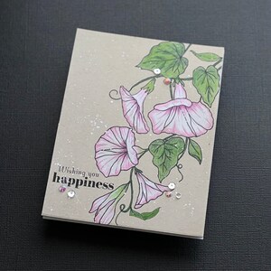 Sellos digitales - Morning Glory, sello digi floral, ilustración de flores, imágenes digi para la elaboración de papel, fabricación de tarjetas, álbumes de recortes, escaladores