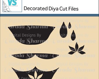 Digital Cut Files - Decorated Diya