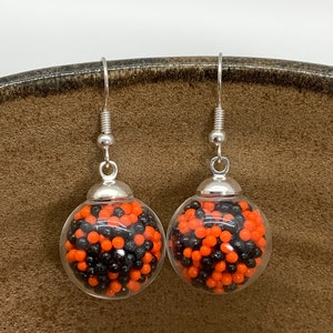 Pendientes de Halloween, Pendientes de bola de chicle, pendientes redondos, pendientes arco iris, pendientes de espolvoreo, pendientes festivos, pendientes de globo