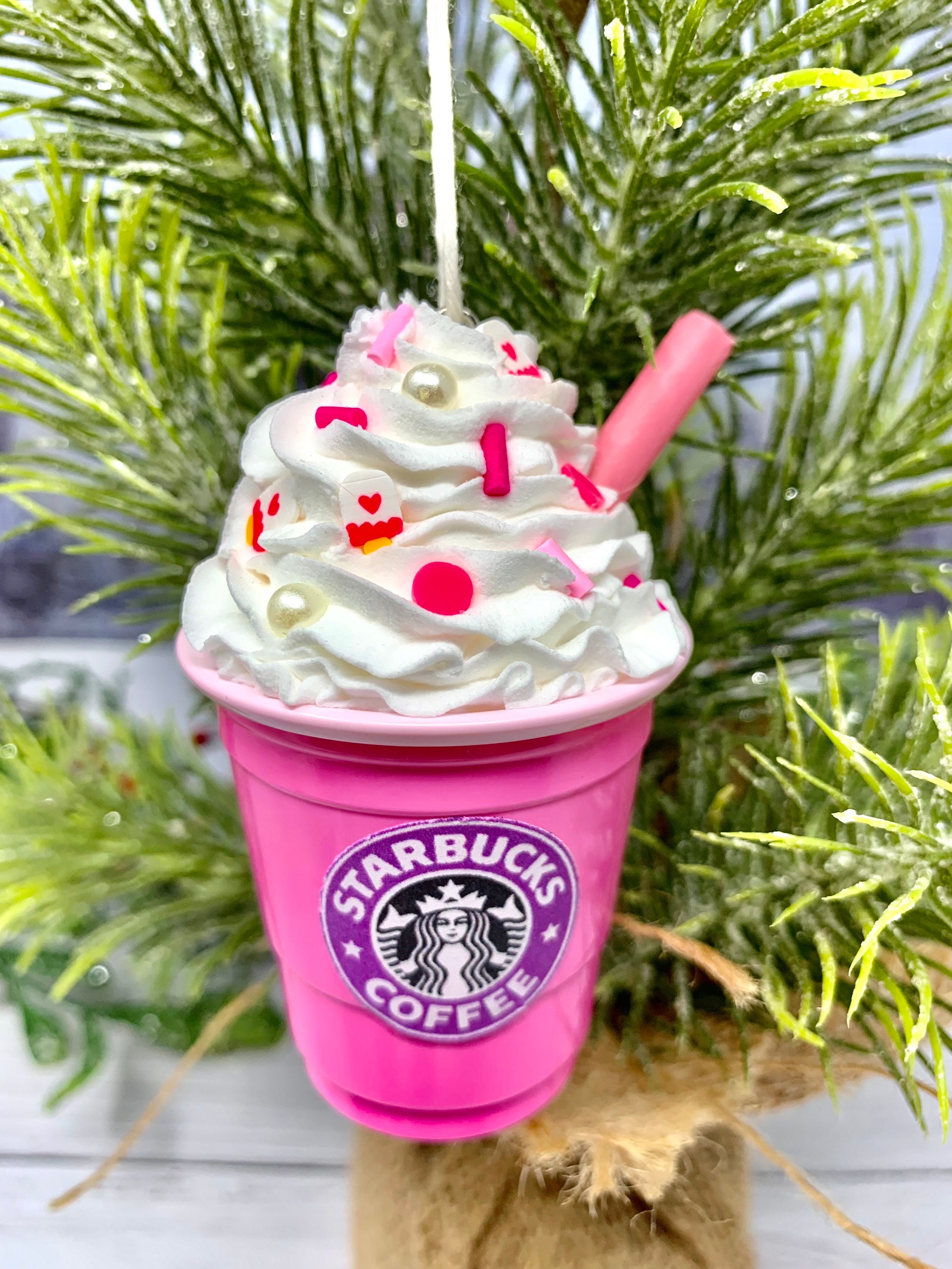 Starbucks Ornaments, Christmas Ornaments, Faux Whipped Cream Cup