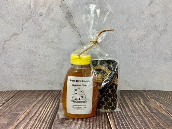 Organic Raw Honey Gift Set, Bee Notepad, 12oz/1lb Jar - Etsy