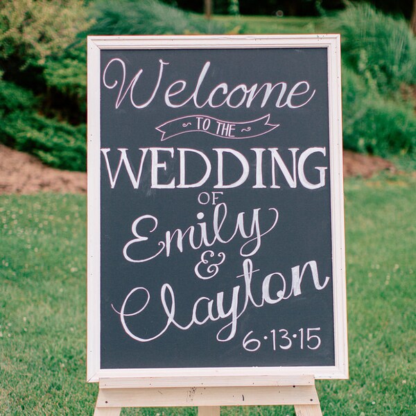 Wedding Chalk Art Etsy